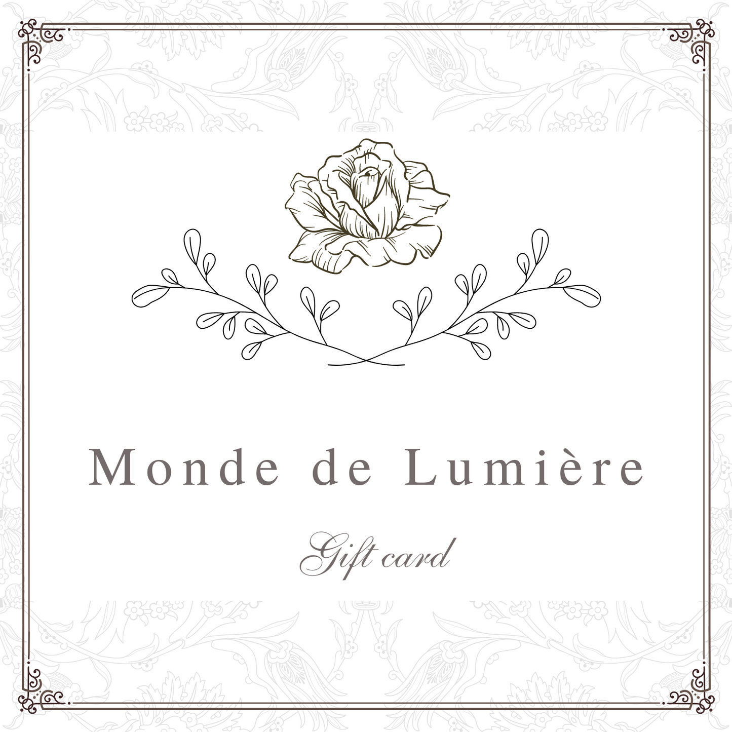Monde de Lumiere Gift Card