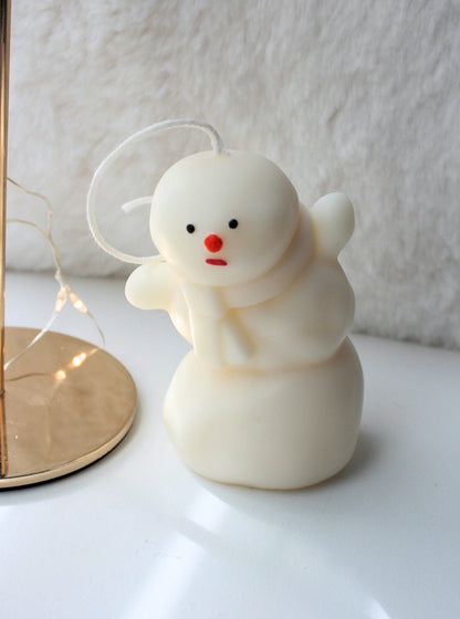 Sassy Snowman Candle